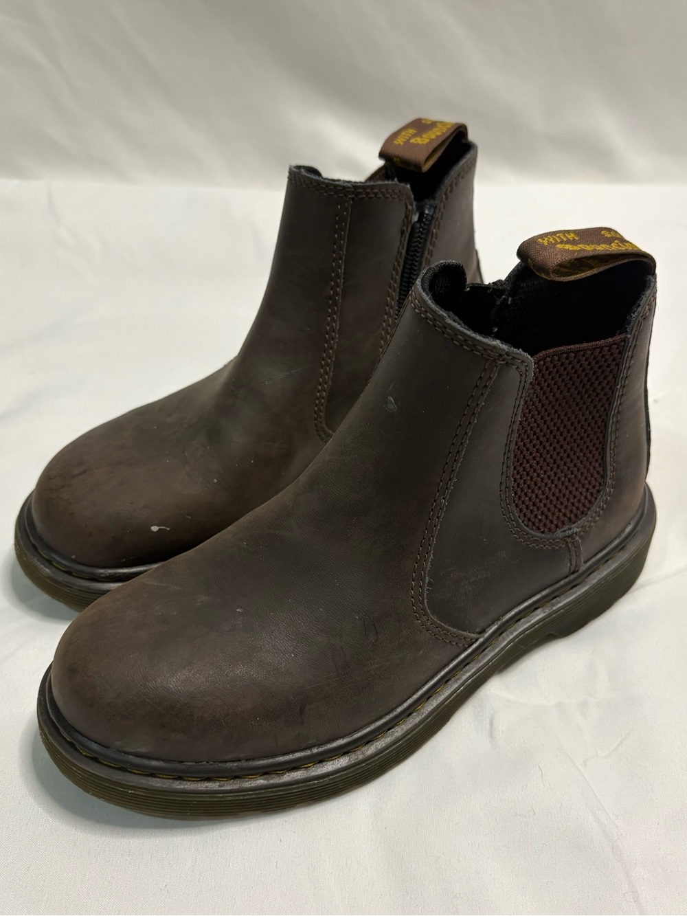Dr Martens 2976 Brown Pull On Chelsea Boots Youth Size 2